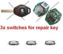 3x micro switch button for repair keyfob key fob b