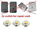 3x button micro switch for repair key fob card ren