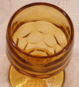 Vintage Viking Glass Amber Georgian Footed Water G