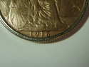  Very Nice Gold Keychain With 1916 Uk Penny Nice B