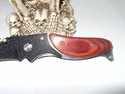  Nice --Pakkawood Handle Black Coated Stainless Bl