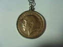  Very Nice Gold Keychain With 1916 Uk Penny Nice B