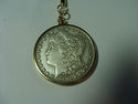  Very Nice Gold Keychain With Morgan Dollar 1882-C