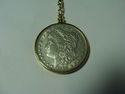  Very Nice Gold Keychain With Morgan Dollar 1903-O