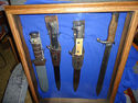 Display Case German bayonet knives dagger sword