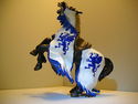 Papo Blue Dragon King Horse blue and white knight 