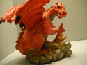 Collectible Mythical Red Dragon Fantasy sculpture 