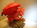 Collectible Mythical Red Dragon Fantasy sculpture 