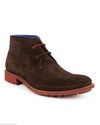 Ted Baker Mens  Degallo Houndstooth Suede Boots Si