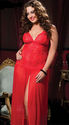 Plus Size Lace Chemise  Lingerie Gown Dress With T