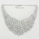 New Design Elegant  Crystal AB Rhodium Silver Neck