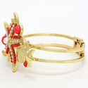 Chic Design Nautical Gold Starfish Cream Pearl Cor