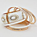 Hot New Design White Crystal Gold 16 Layer Multila