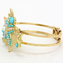 Chic Design Nautical Gold Starfish Pearl Turquoise