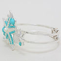 Chic Design Nautical Silver Starfish Pearl Turquoi