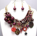 New Design Lady Statement Gold Siam Red Burgundy  