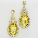 Yellow Jonquil  Gold Crystal Pageant Bridal Drag Q