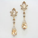 Fancy White Opal Topaz Crystal Dew Drop Dangle Pag