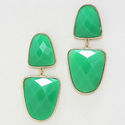 Hot  Design Faceted Acrylic Geometric Green Gold D