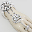 Hot Stretch Crystal Silver Rhodium Pearl Bracelet 