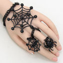 Hot Black Spiderweb Bracelet HandChain Ring Set