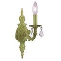 Single Arm Scroll Crystal Green Wall Scone Wall Fi