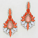  Flower Spike Shourouk Resin Enamel Orange Gold Dr