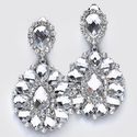 Clear Crystal Chandelier Rhinestone Clipon Bridal 