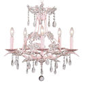 Pink Chic Shabby Pink  5 Arm Crystal Drops  Chande