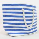 Nautical Beach Nautical Stripe Cruise Tote Bag Blu