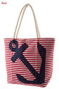 Nautical Beach Anchor CruiseTote Bag Red White And