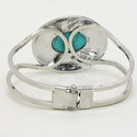 Antique Silver Turquoise HowliteTribal Bangle Brac