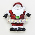 Crystal AB Silver Rhodium Santa Clause Christmas H