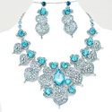 2014 New Design Lady Bling Paved Crystal Aqua Blue