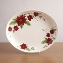 Holidays Poinsettia Serving Platter Plate