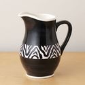 BLACK AND WHITE ZEBRA SAFARI JUG PITCHER(NEW)