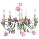 Chic Shabby Secret Garden Green Pastel Pink Flower