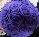  Wedding & Flower Craft 9 inch Purple Foam Rose Po