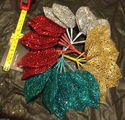 Add Bling with these Glittered Leaf bunches, Great