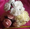 WFCF9 Bunch of 6 Big  Foam Rose bud's Artifical fl