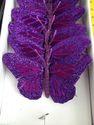 Purple Glittered Feather Butterflies on fine wire 