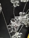 WFCJ0138Acrylic Daisy spray pick on silver wire Gr