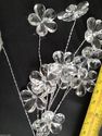 WFCJ0138Acrylic Daisy spray pick on silver wire Gr