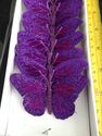 Purple Glittered Feather Butterflies on fine wire 