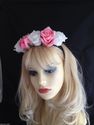 Tigerlilly Original Pink Ivory Foam Rose Hairband,