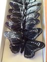 Apac FE2951 Black Feather Butterflies on fine wire