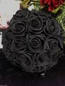  Wedding & Flower Craft 9 inch Black Foam Rose Pom