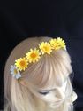 Daisy Hippy Hobo Hairband, all  handmade Great for