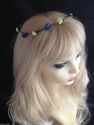  Blue & Ivory Boho Ladies Floral Flower Headband g