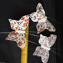 FE3200 Floral Print Butterflies on seperate wires 
